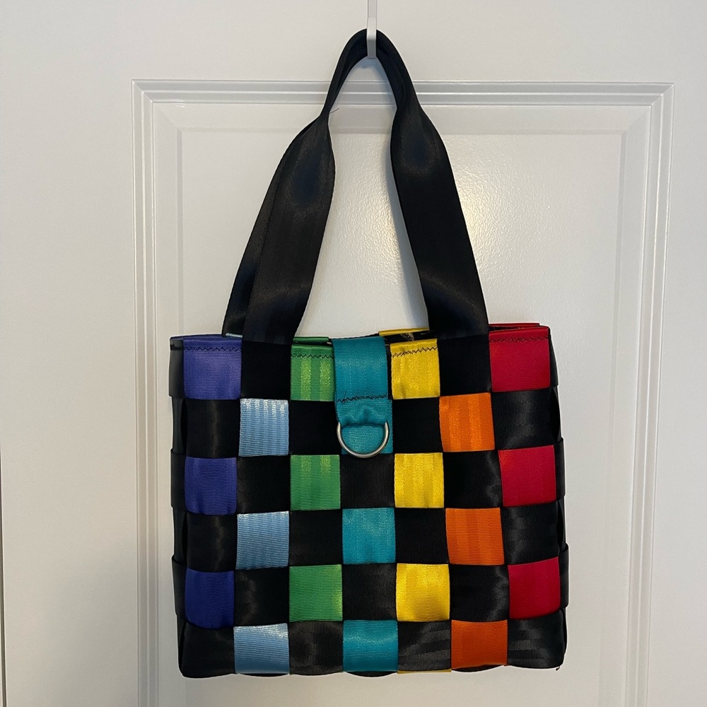 13x12 Seatbelt Rainbow Tote